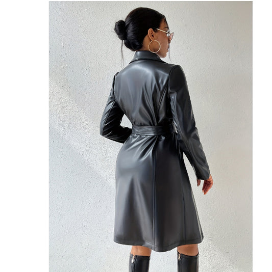 Women's Slim Fit Long Trench Coat