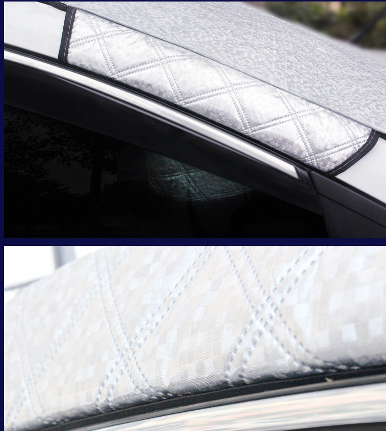 Car snow block protecting windshield