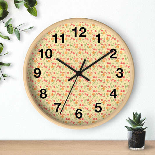 2882Time™ Cottagecore Ditsy Floral Geometric Clock