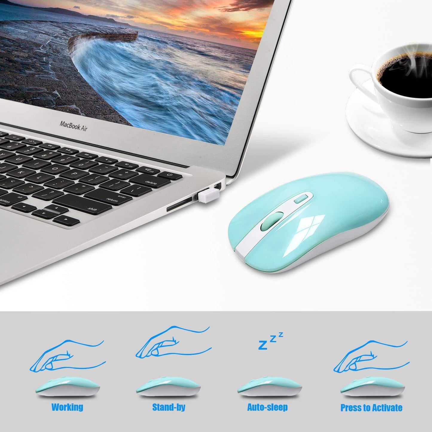 fashion wireless keyboard mouse set