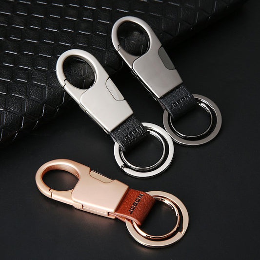 Business Style Genuine Leather Keychain