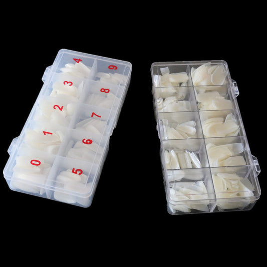 Nail Art 500 Piece Box Armor Pieces Transparent Fully Pasted Half