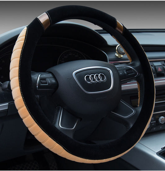 Steering wheel plush car