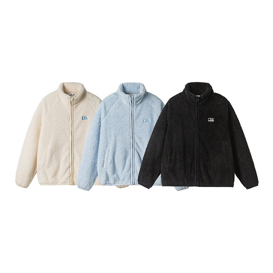 Thickening Stand Collar Olympic Fleece Cotton-padded Coat