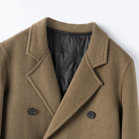 Mid-length Down Double-sided Cashmere Men's Casual Coat