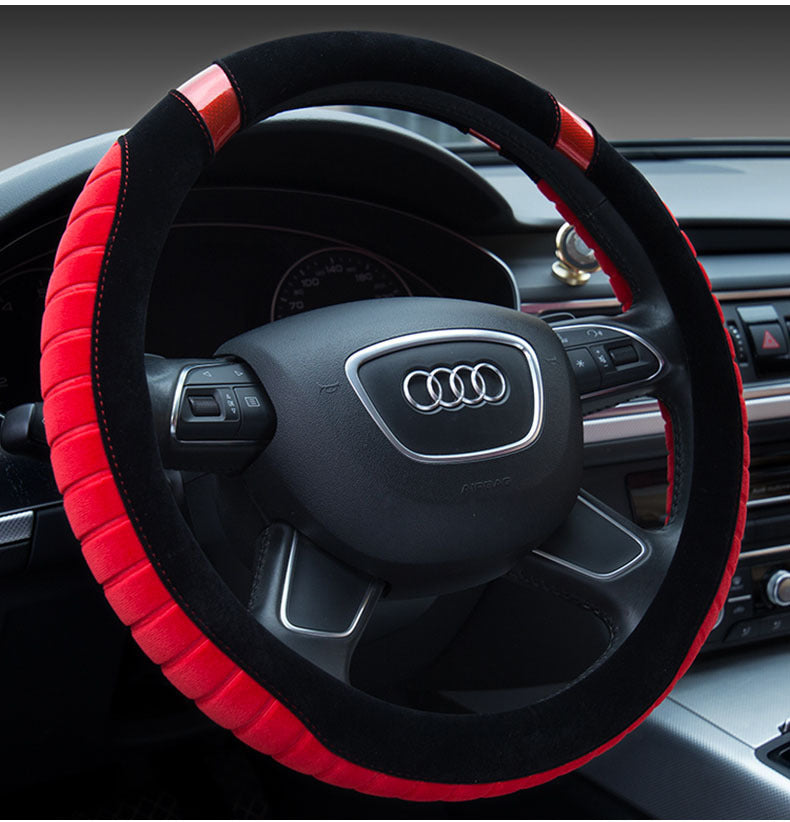 Steering wheel plush car