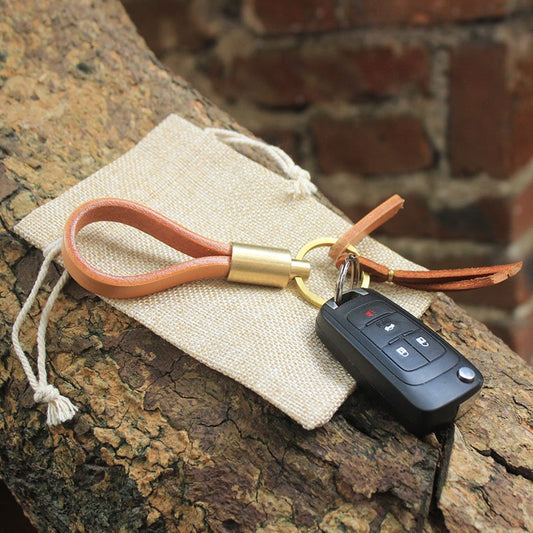 Vintage Brass Keychain