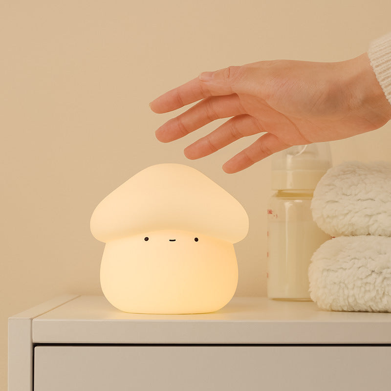 UNew Mushroom Small Night Lamp Cute Silicone Sleeping Timing Night