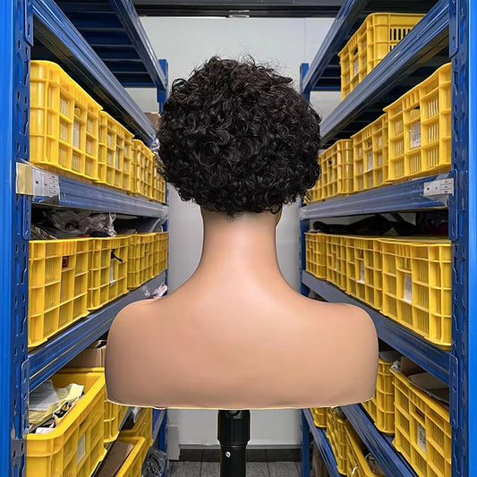 Brazilian Pixie Cut Wig Human Hair 13X1 Short Curly Lace Front Wigs