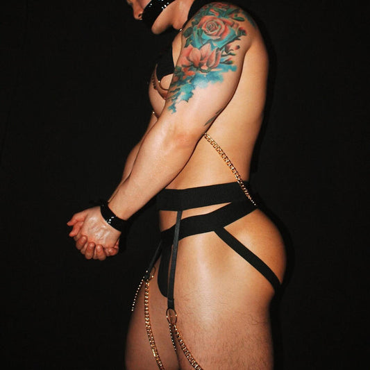 Men's Fashion Personality Punk Chain Jewelry Suit