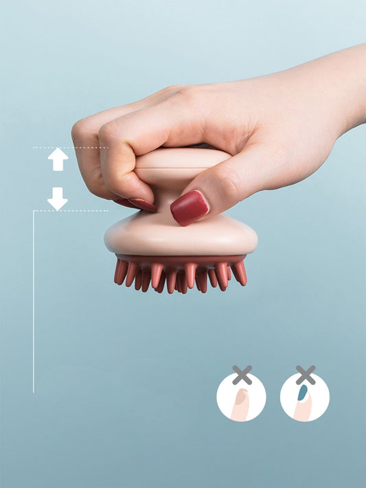 Silicone Head Body Scalp Massage Shampoo Brush Multiple Color Promote