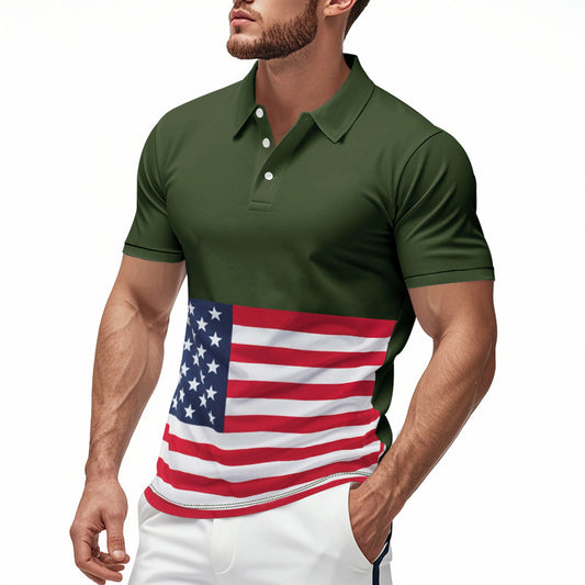 American Menswear Thin Quick-drying Ice Silk Short Sleeve