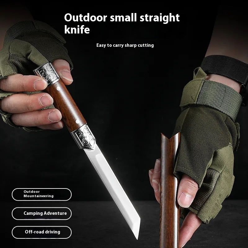 Outdoor Barbecue High Hardness Wilderness Life-saving Knife