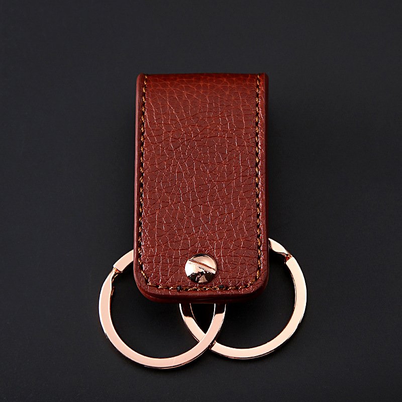 Genuine Leather Belt Clip Keychain