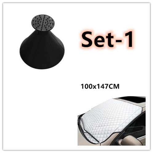 Car snow block protecting windshield