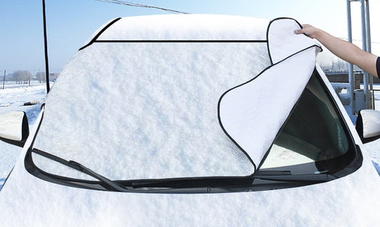 Car snow block protecting windshield