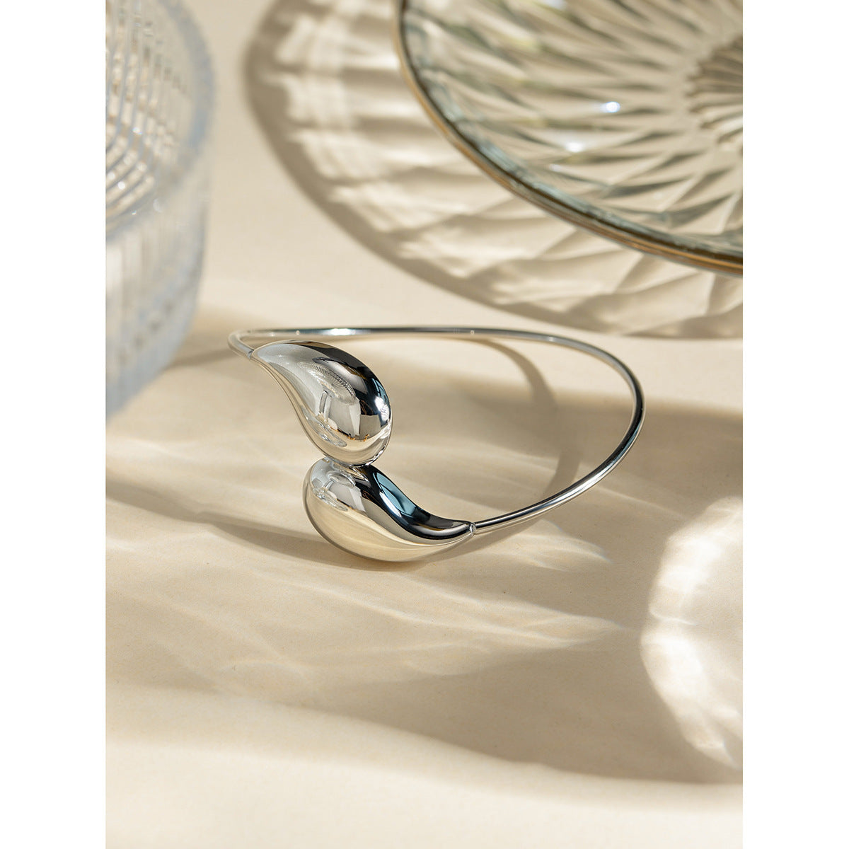 Fashion Jewelry Minar Hip Hop Metallic Irregular Water Drop Twist