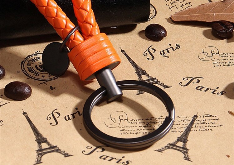 Luxury Braided Leather Keychain