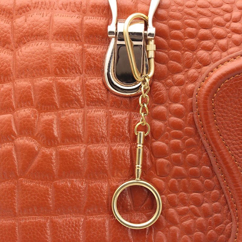 Steampunk Brass Magnifier Keychain