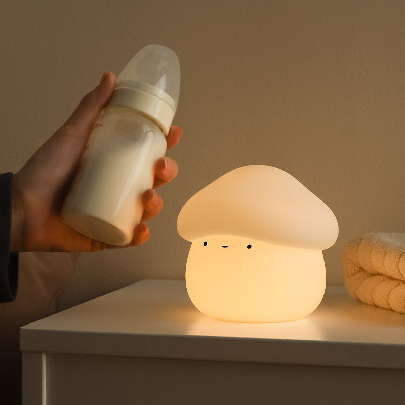 UNew Mushroom Small Night Lamp Cute Silicone Sleeping Timing Night