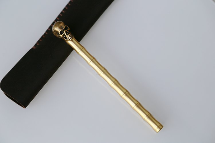 Brass Skull Pen
