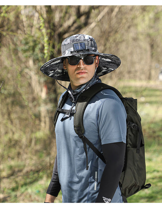 Long Endurance Lithium Battery Fan Solar Charging Wind Sun Protection Hat