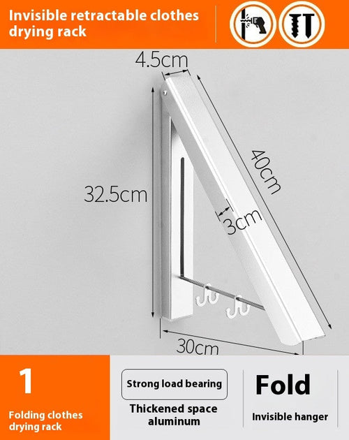 Punch-free Space Aluminum Foldable Invisible Folding Retractable Wall