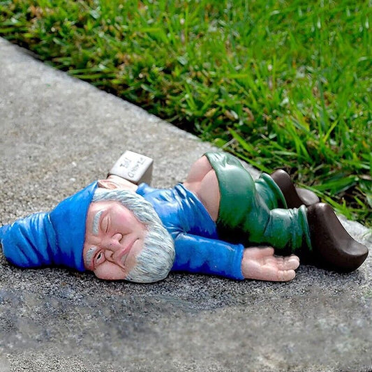Drunk Dwarf Garden Gnome Decoration Drunken Ornament Decor Yard Patio