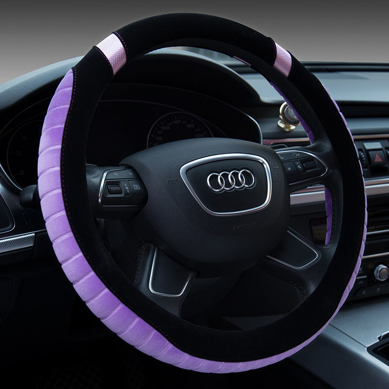 Steering wheel plush car