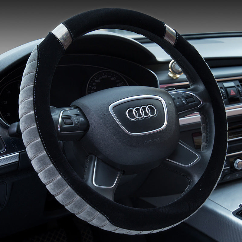 Steering wheel plush car