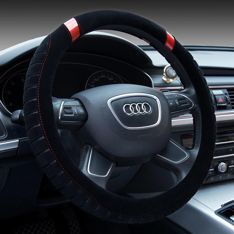 Steering wheel plush car