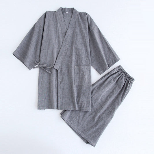 Japanese Men's Kimono Pajamas Short-sleeved Shorts