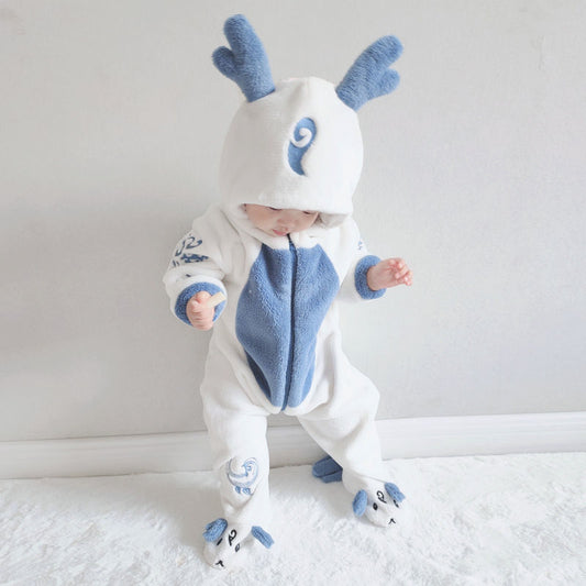 CuddleCub™ – Animal Ear Baby Jumpsuit for Autumn