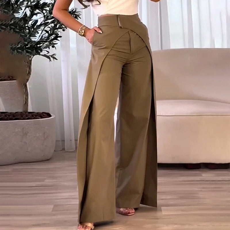Women's High-Waisted Wide-Leg Pants