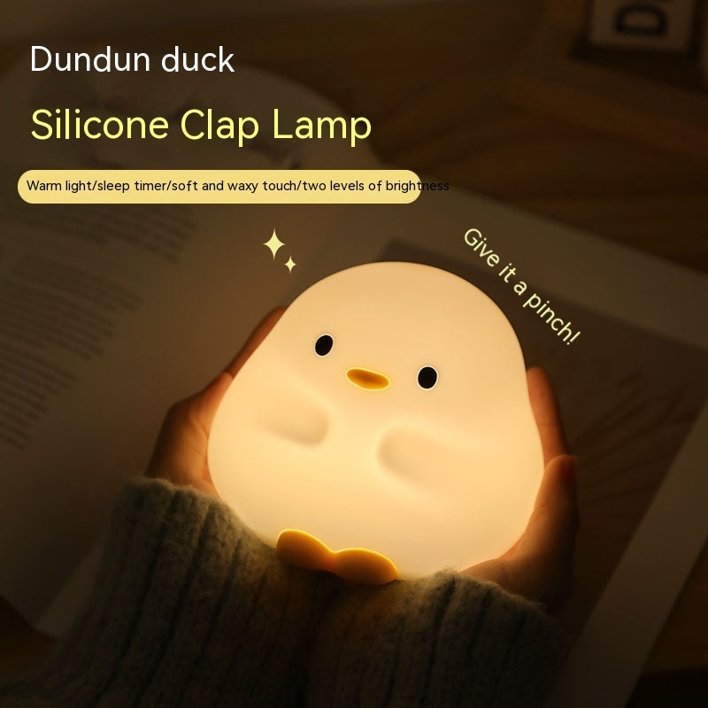 Cute Duck LED Night Lamp Cartoon Silicone USB Rechargeable Sleeping