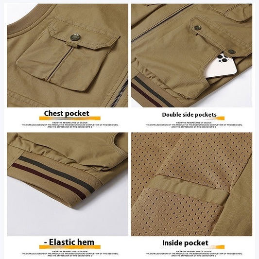 Casual Vest Men's Multi-pocket Sleeveless Jacket