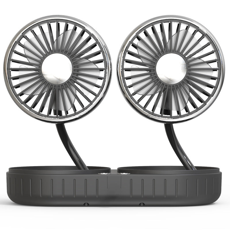 Twin-Head Tube Mini Fan Usb Vehicle Interior Innovative Car Gadgets