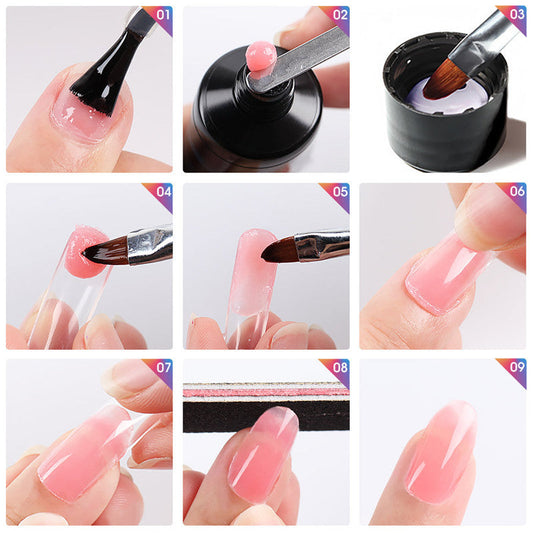 Multicolor blended nail solid glue mold