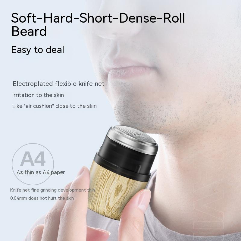 Compact Men's Electric Shaver Portable Rechargeable Cordless Beard