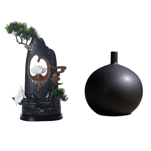 Zen Ethereal LED Lamp Ceramic Aroma Diffuser Home Decor Lotus