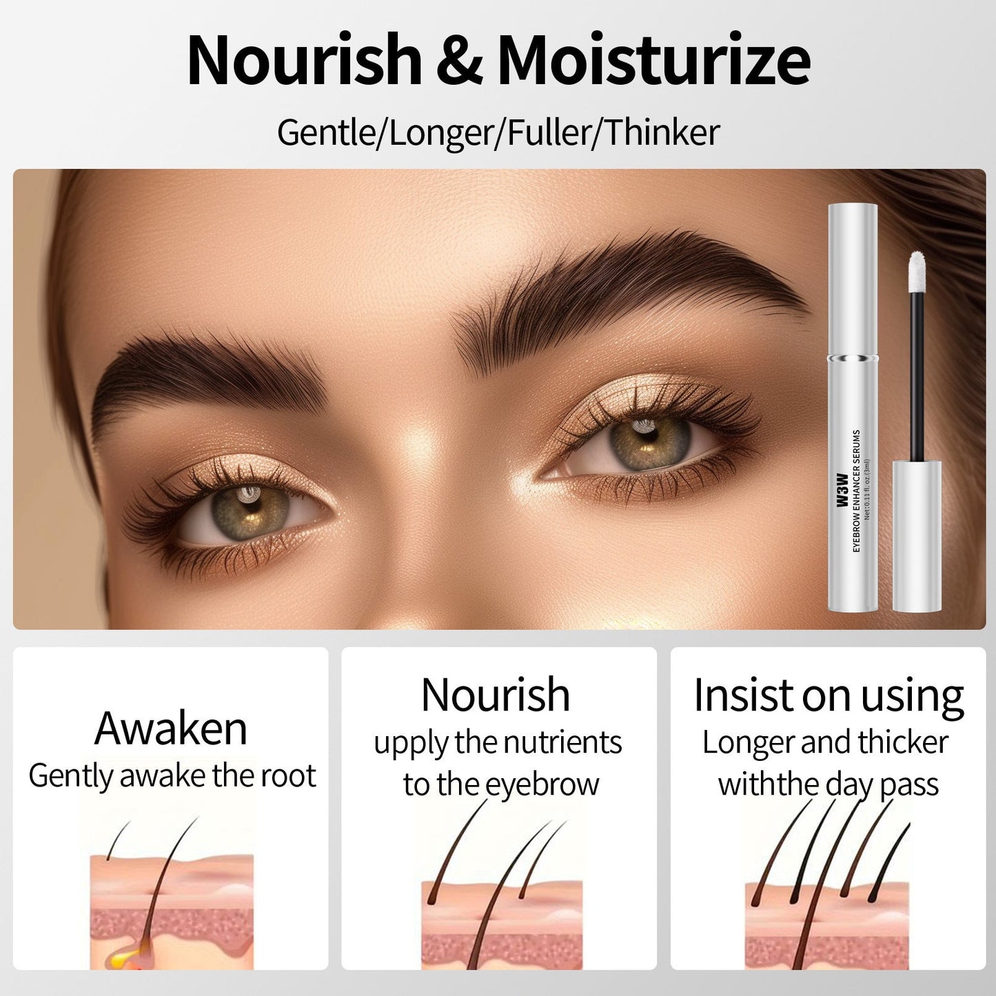 Clear Neutral Tinted Brow Enhancing Serum