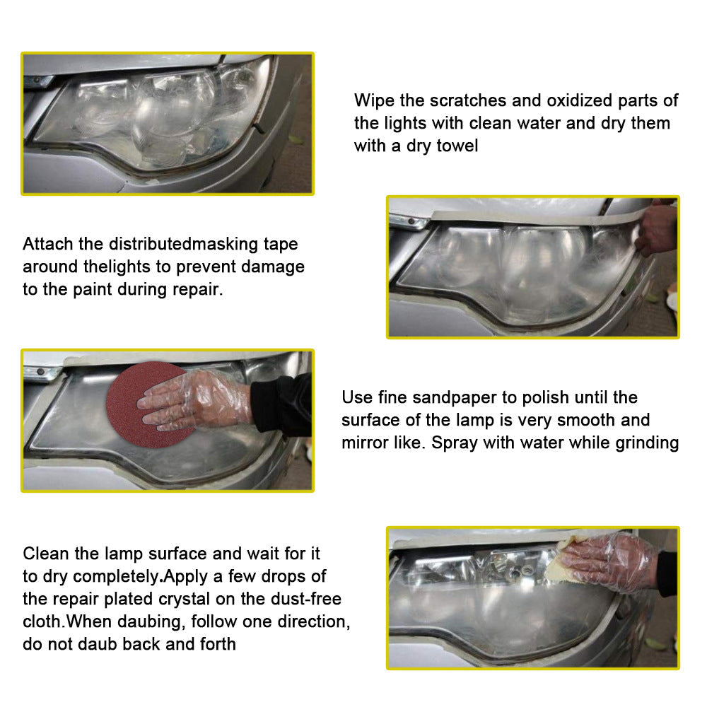 Vehicle headlight restoration solution