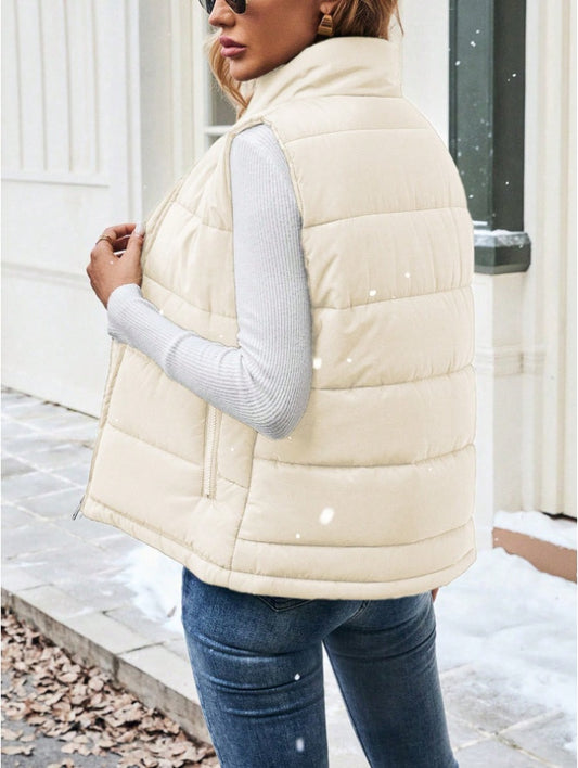 Women's Collar Padded Puffer Vest