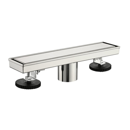 12 Inches Linear Shower Drain with Removable Cover, 304 Stainless