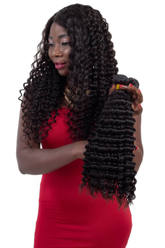 Wholesale Peruvian Deep Wave 5/6/10/12 Bundles 10A Grade Human Hair Bu