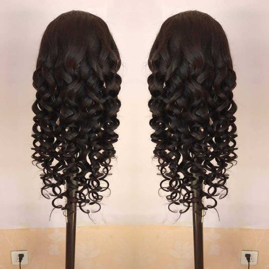 180% Density Full 4x4 Transparent Lace Front Loose Wave Human Hair Wig