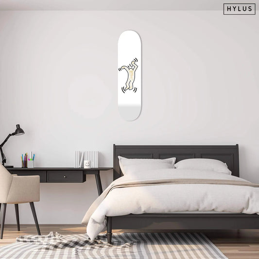 Skeleton Orange Skateboard