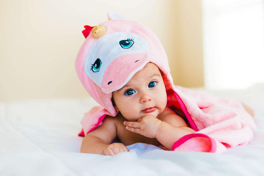 Pink Unicorn Hooded Towel