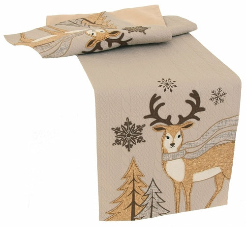 Cozy Reindeer Table Runner