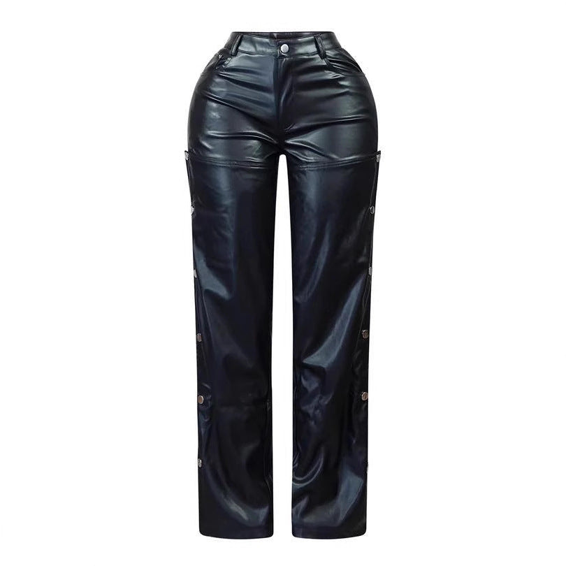 Sexy High Waist Leather Pants